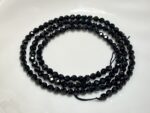 Faceted Black Agate Beads – 3 mm Round, 30 cm Strand, Opaque Gemstone for Jewelry Making - Image 4