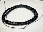 Squarely Faceted Black Agate Beads – 3 mm, 30 cm Strand, Opaque Gemstone for Jewelry Making - Image 3