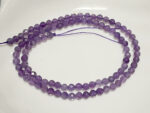 Faceted Amethyst Beads – 3 mm Round, 30 cm Strand, Deep Purple Gemstone for Jewelry Making - Image 3
