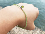 Sqaurely Faceted Peridot Beads (30cm) - Image 2