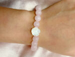 Faceted Rose Quartz Beads – 8 mm Round, 30 cm Strand, Pale Pink Gemstone for Jewelry Making - Image 3
