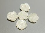 Mother of Pearl Rose Flower Bead 12 mm – for Jewelry & Craft Projects