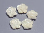 Perlmutt-Rosenblütenperlen – 8 mm, 5er-Set, für Schmuckherstellung und Bastelprojekte