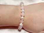Faceted Rose Quartz Beads – 8 mm Round, 30 cm Strand, Pale Pink Gemstone for Jewelry Making - Image 2