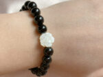 Faceted Black Agate Beads – 8 mm Round, 30 cm Strand, Opaque Gemstone for Jewelry Making - Image 3