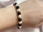 Faceted Black Agate Beads – 8 mm Round, 30 cm Strand, Opaque Gemstone for Jewelry Making - Image 2