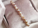 Natural Lavender & White Freshwater Pearl Elastic Bracelet – Genuine Baroque Pearl Stretch Bracelet for Women, Handmade Pearl Jewelry - Image 2