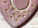 Gold-Plated Letter Charm – 8x5 mm, Cubic Zirconia, Personalized Jewelry Component