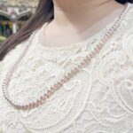Soft Lavender Freshwater Pearl Necklace – 75 cm, Hand-Knotted, 5–6 mm Pearls