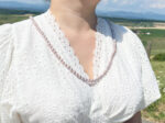 Lavender Freshwater Pearl Necklace – 75 cm, Round 6–7 mm Pearls, Hand-Knotted, High Lustre