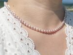 Natural Purple Freshwater Pearl Necklace with S925 Silver Clasp – 40cm