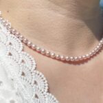Natural Purple Freshwater Pearl Necklace with S925 Silver Clasp – 40cm